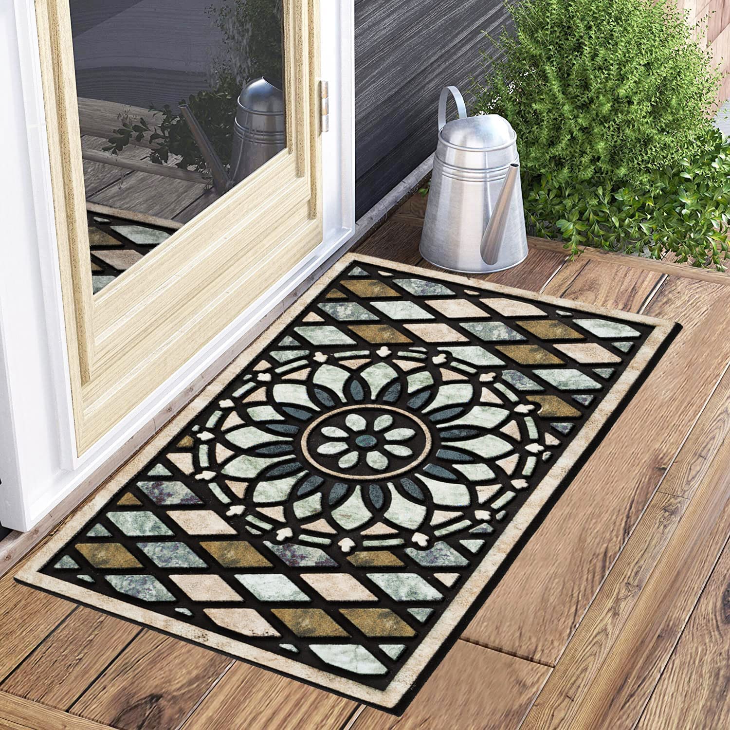 CHICHIC low-profile mat lies flat to reduce tripping hazards.