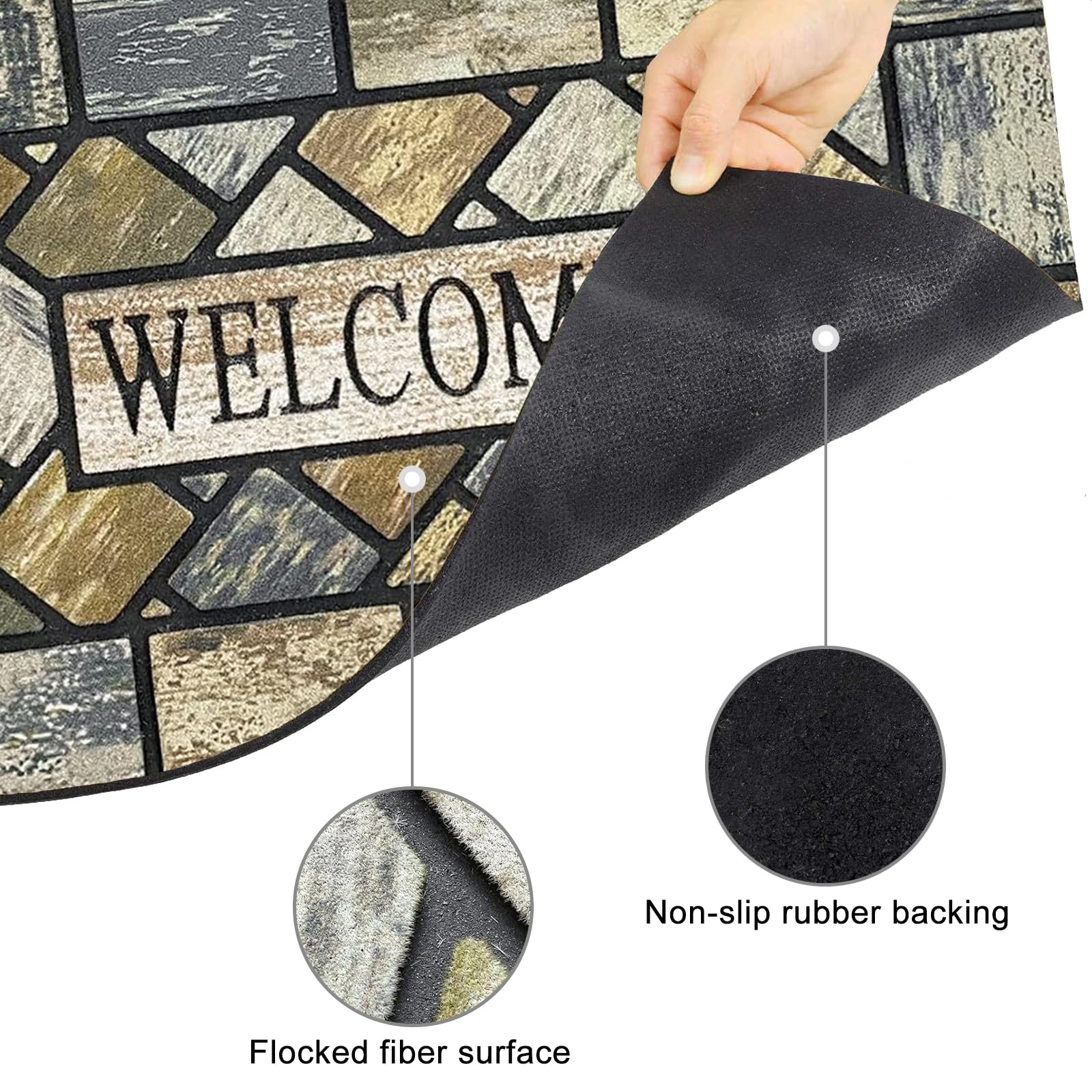 CHICHIC low-profile entry mat blends with doors and thresholds.