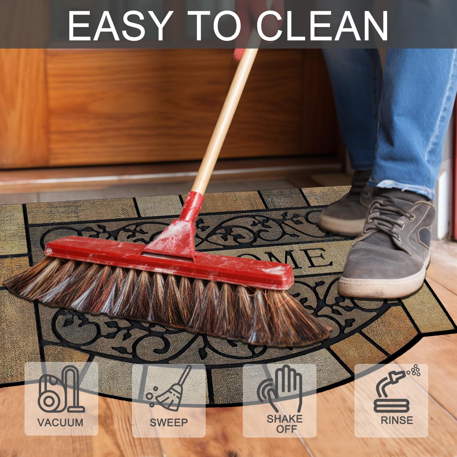 CHICHIC mudroom mat catches dirt at high-traffic entryways