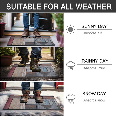 CHICHIC non-slip backing grips outdoor floors without leaving marks.