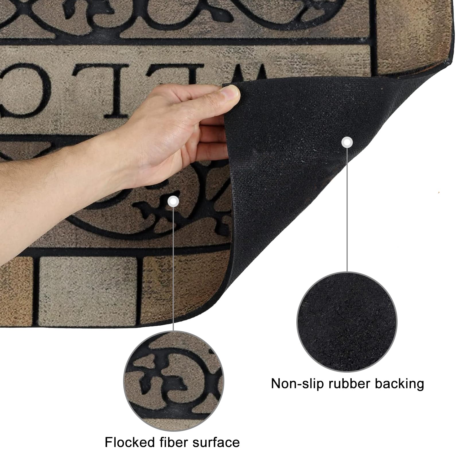 CHICHIC outdoor entry mat resists moisture for busy exterior doors