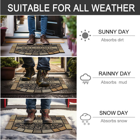 CHICHIC patio welcome mat blends style with practical dirt protection