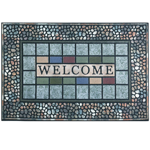 CHICHIC rectangle entrance door mat 24x36 front door, durable and welcoming for high-traffic entry