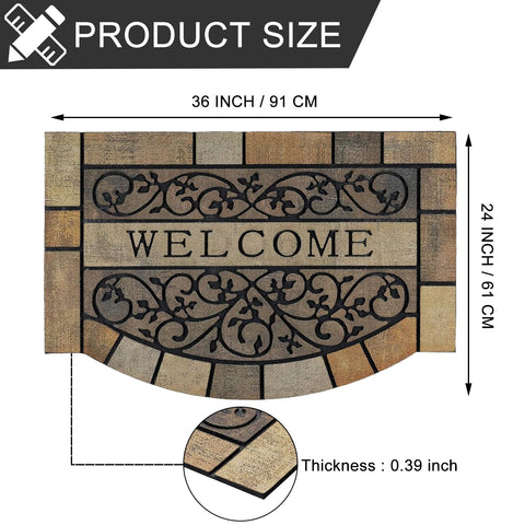 CHICHIC vine-pattern entrance mat adds curb appeal while cleaning footwear