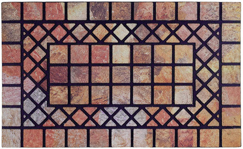 Chichic Welcome Door Mat with front door entrance design traps dirt at the entry.