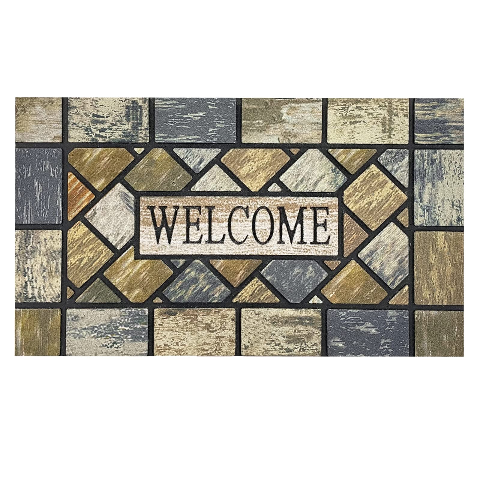 CHICHIC welcome door mat 18x30 for high-traffic entrances with durable construction.