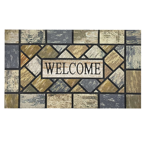 CHICHIC welcome door mat 18x30 for high-traffic entrances with durable construction.