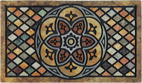 CHICHIC Welcome Door Mat 24x36 front view demonstrates heavy-duty construction for busy entrances.