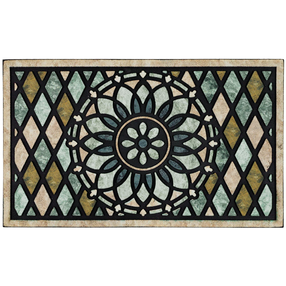 CHICHIC welcome door mat 24x36 with flower design, perfect for an inviting entry.
