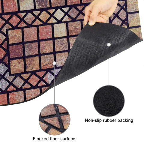 Chichic Welcome Door Mat moisture-absorption traps moisture and dirt at the entry.
