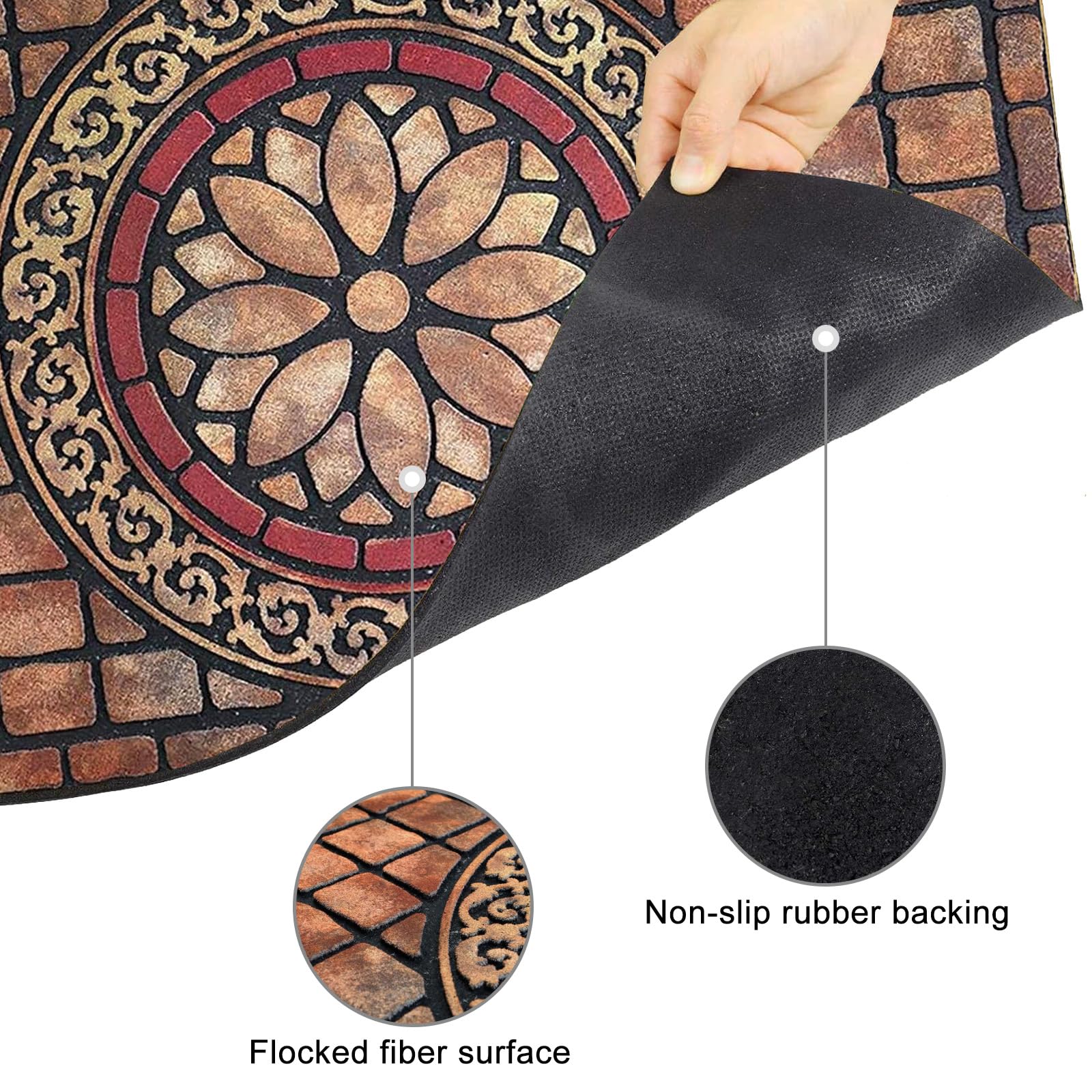 CHICHIC winter-ready entrance mat resists wind and snow.