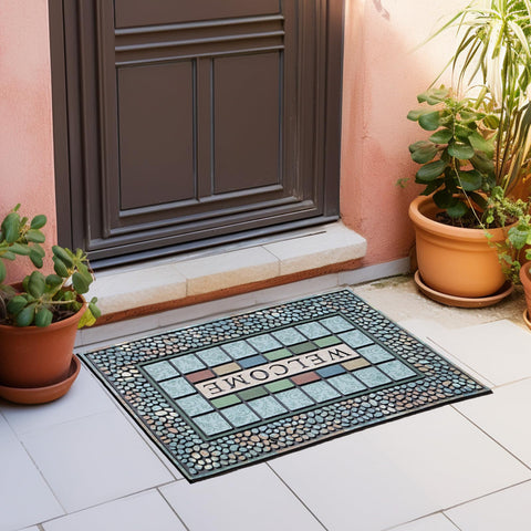 CHICHIC outdoor welcome mat withstands daily wear in all weather