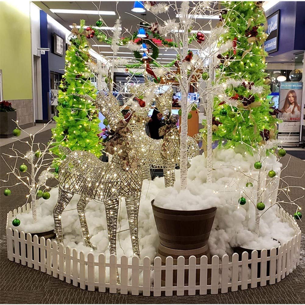 CHICIEVE hotel-style garden decor fence for upscale Christmas displays.