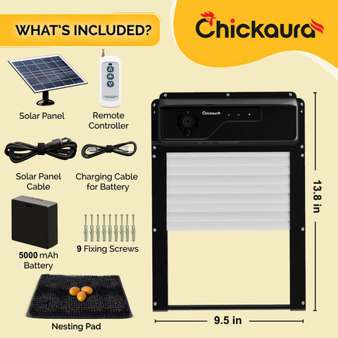 Chickaura app control interface for remote door management