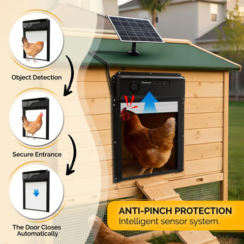 Chickaura two-way intercom for coop communication and deterrence
