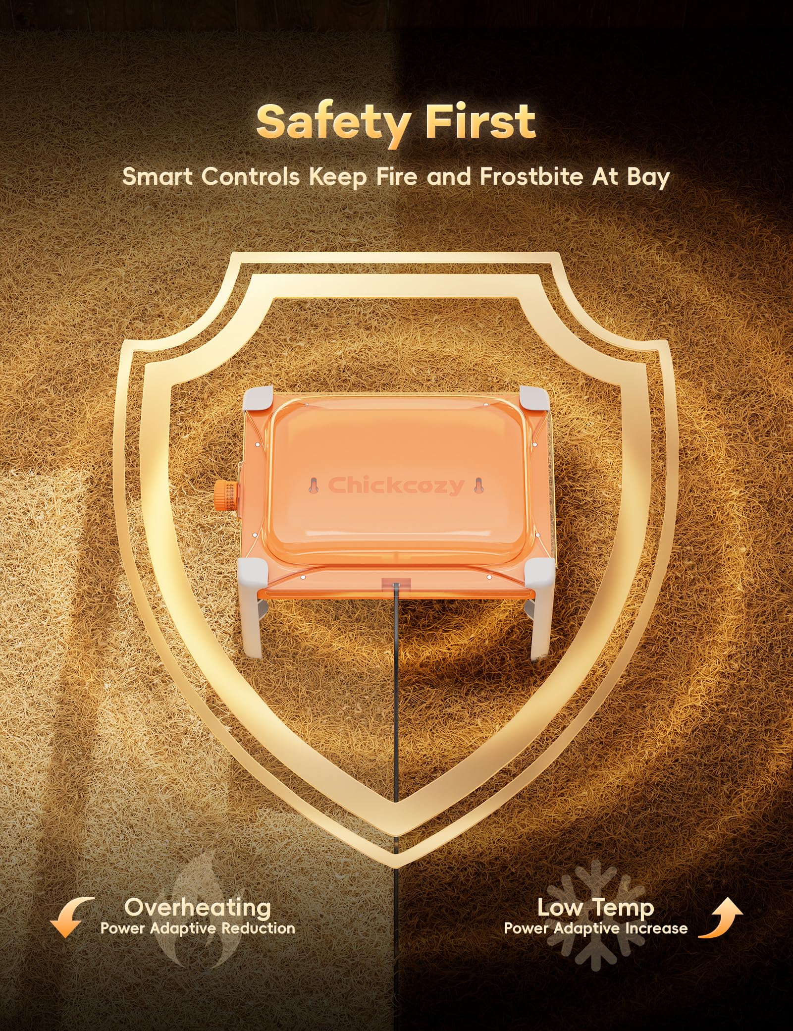 Chickcozy 200W heat plate top view offers rapid warmth for chicks