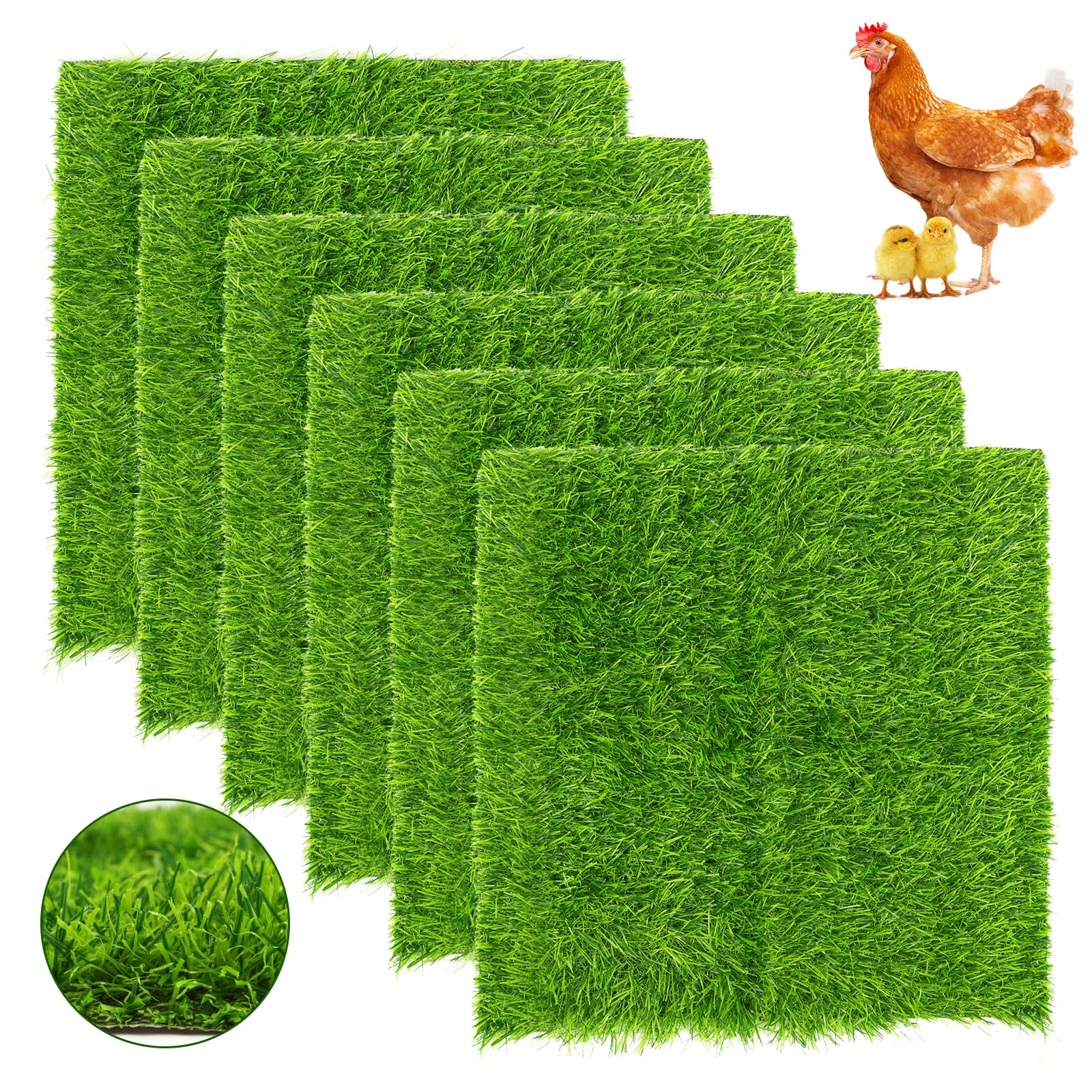 Chicken Nesting Pads 12x12 pack6 on a tidy coop surface, easy to wash.