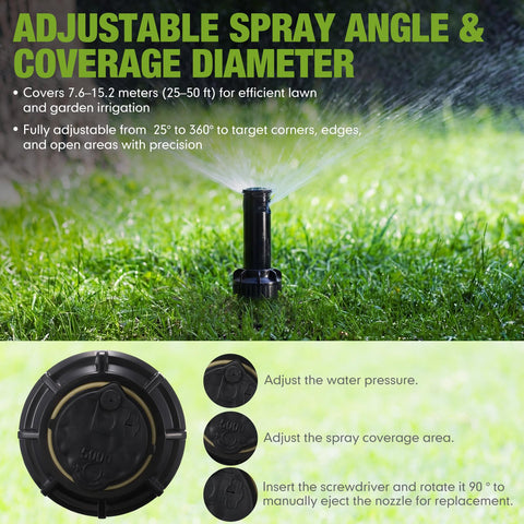 Chicmount adjustable spray pattern 25-360 degrees for versatility