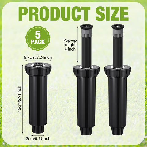 Chicmount adjustable 0-360° spray for flexible watering around beds and greens.