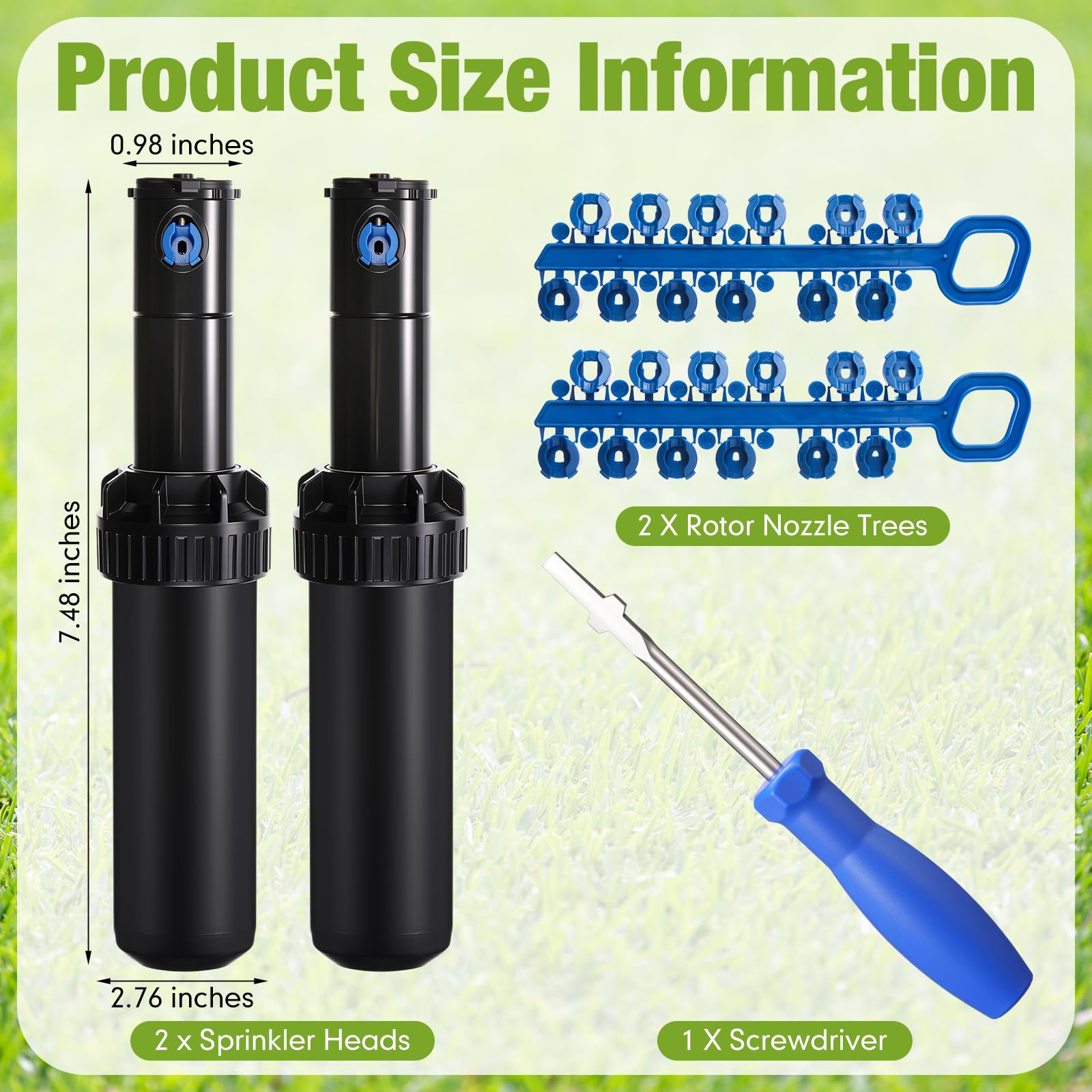 Chicmount gear-drive sprinkler head with smooth rotation and even coverage