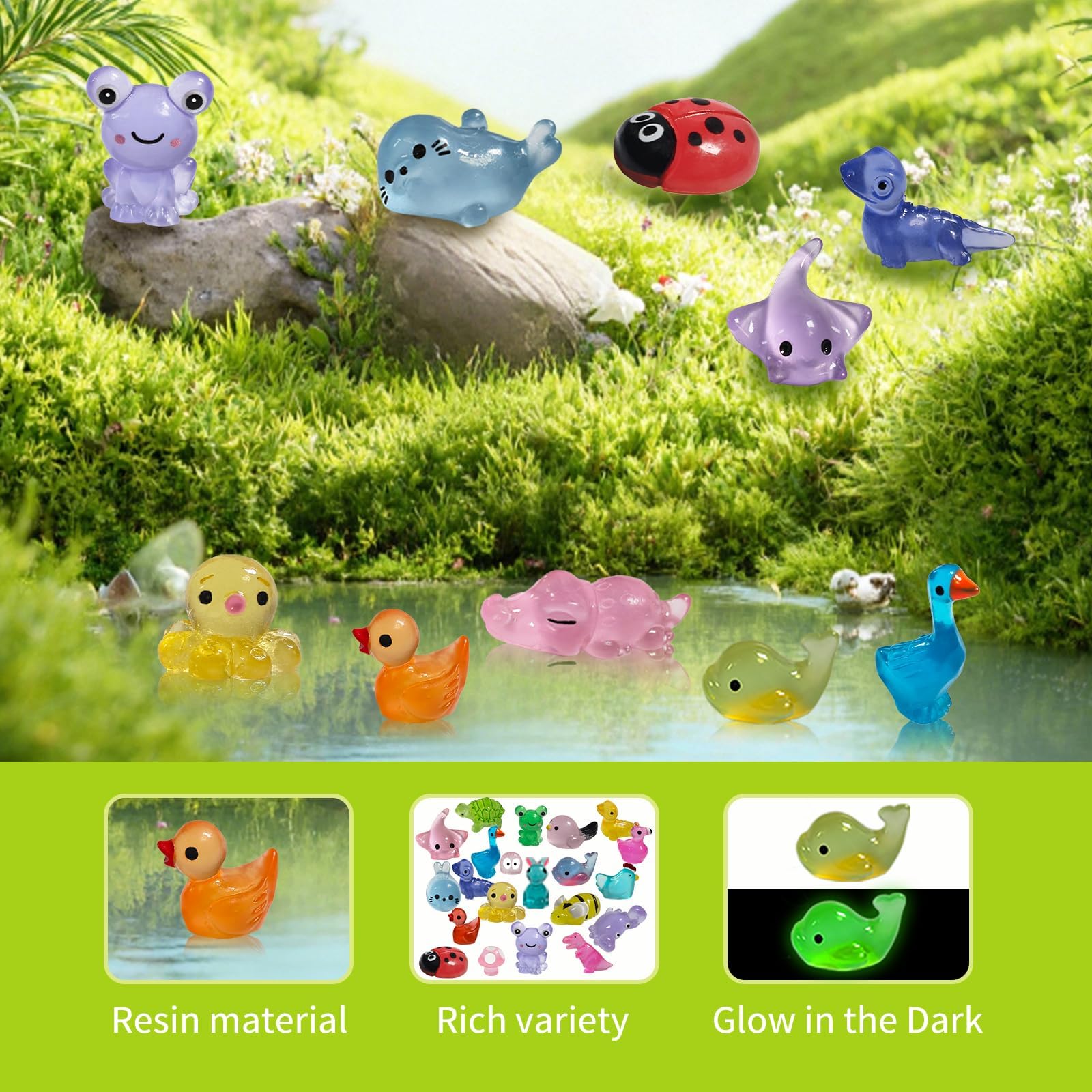 Chicooan frog figures add whimsy to dioramas and micro landscapes