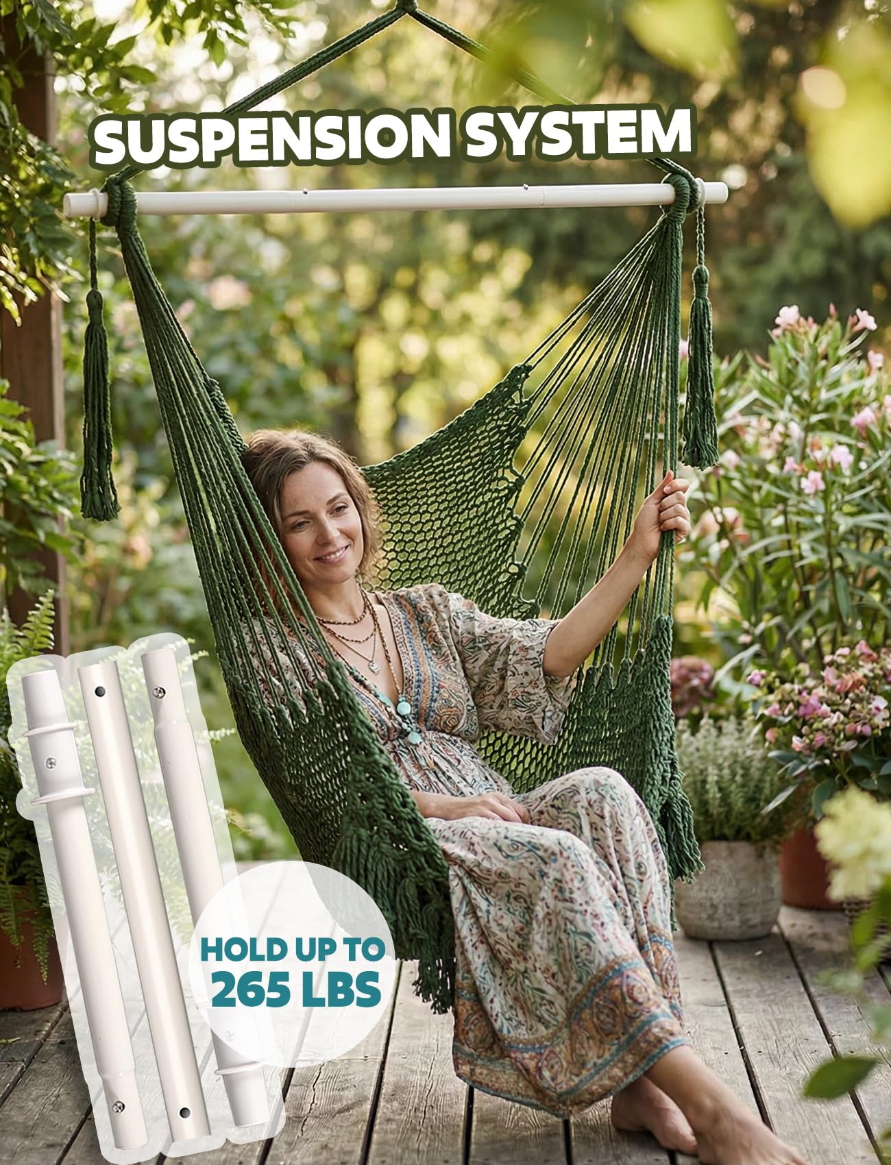 Chihee hammock chair breathable mesh design keeps you cool