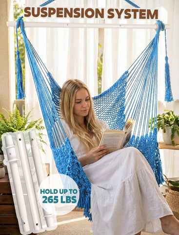 Chihee hammock chair breathable mesh design keeps you cool on hot days.