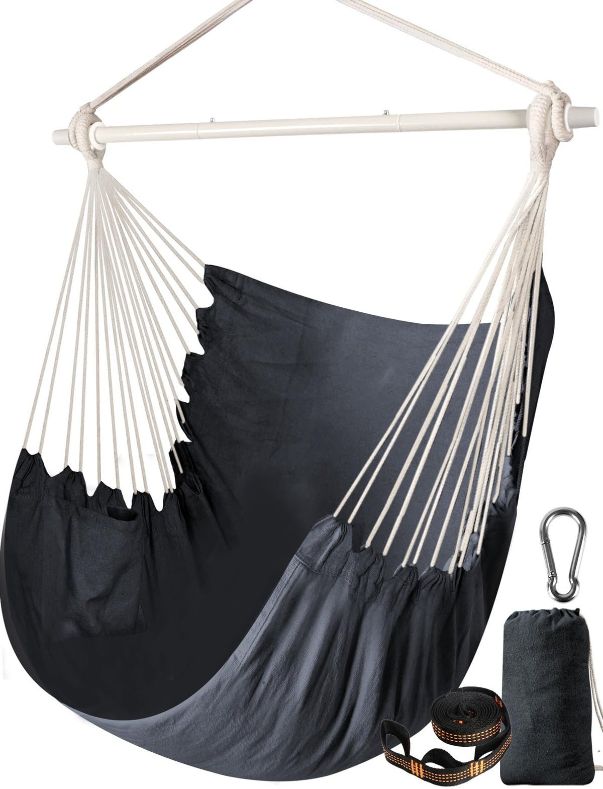 Chihee Hammock Chair collapsible frame for quick setup and space-saving storage.