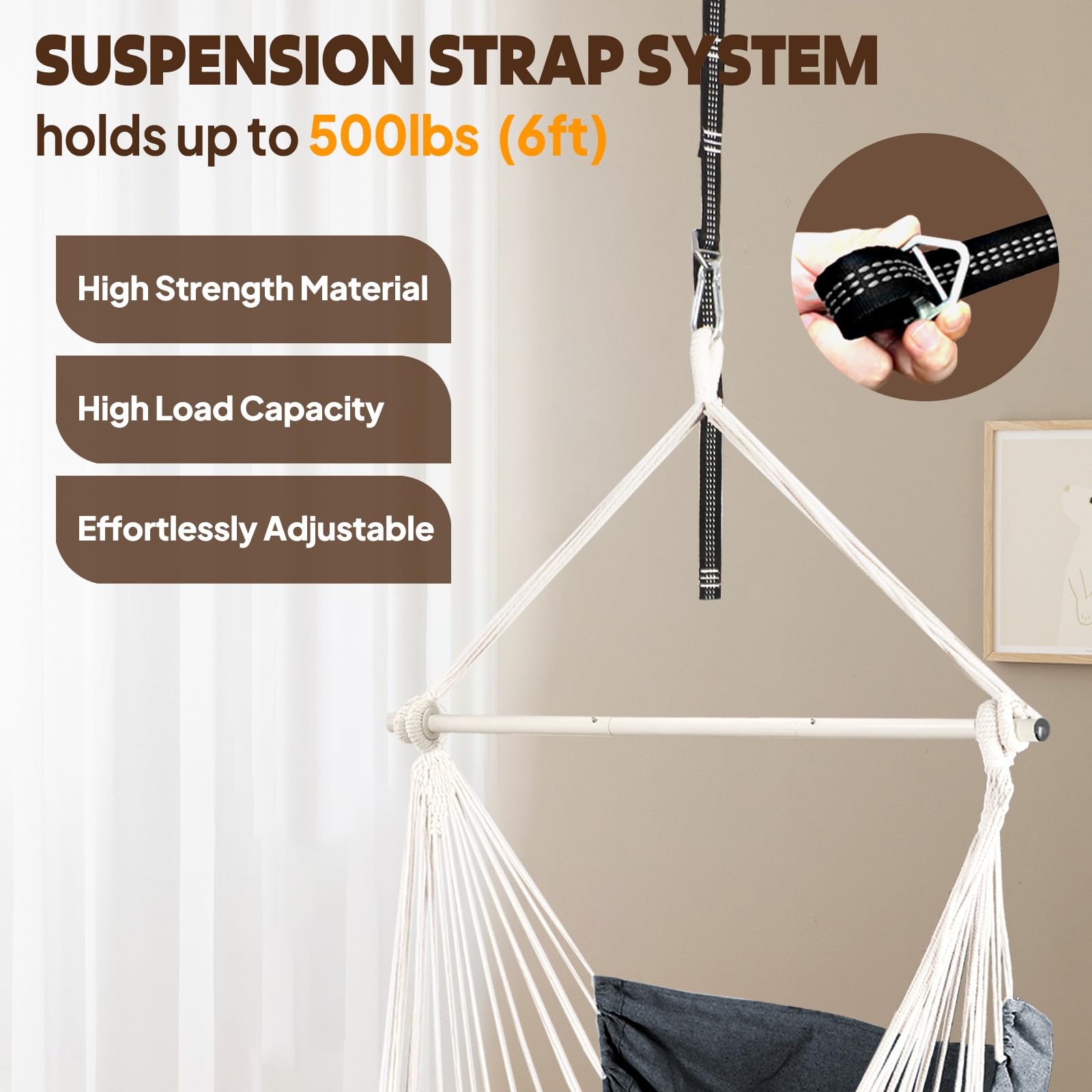 Chihee hammock chair foldable design saves room at home.