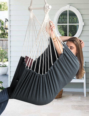 Chihee Hammock Chair portable with drawstring bag for simple transport.
