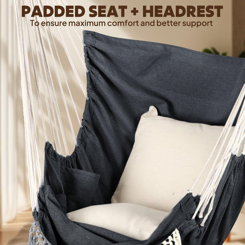 Chihee hammock chair side pocket keeps essentials handy.