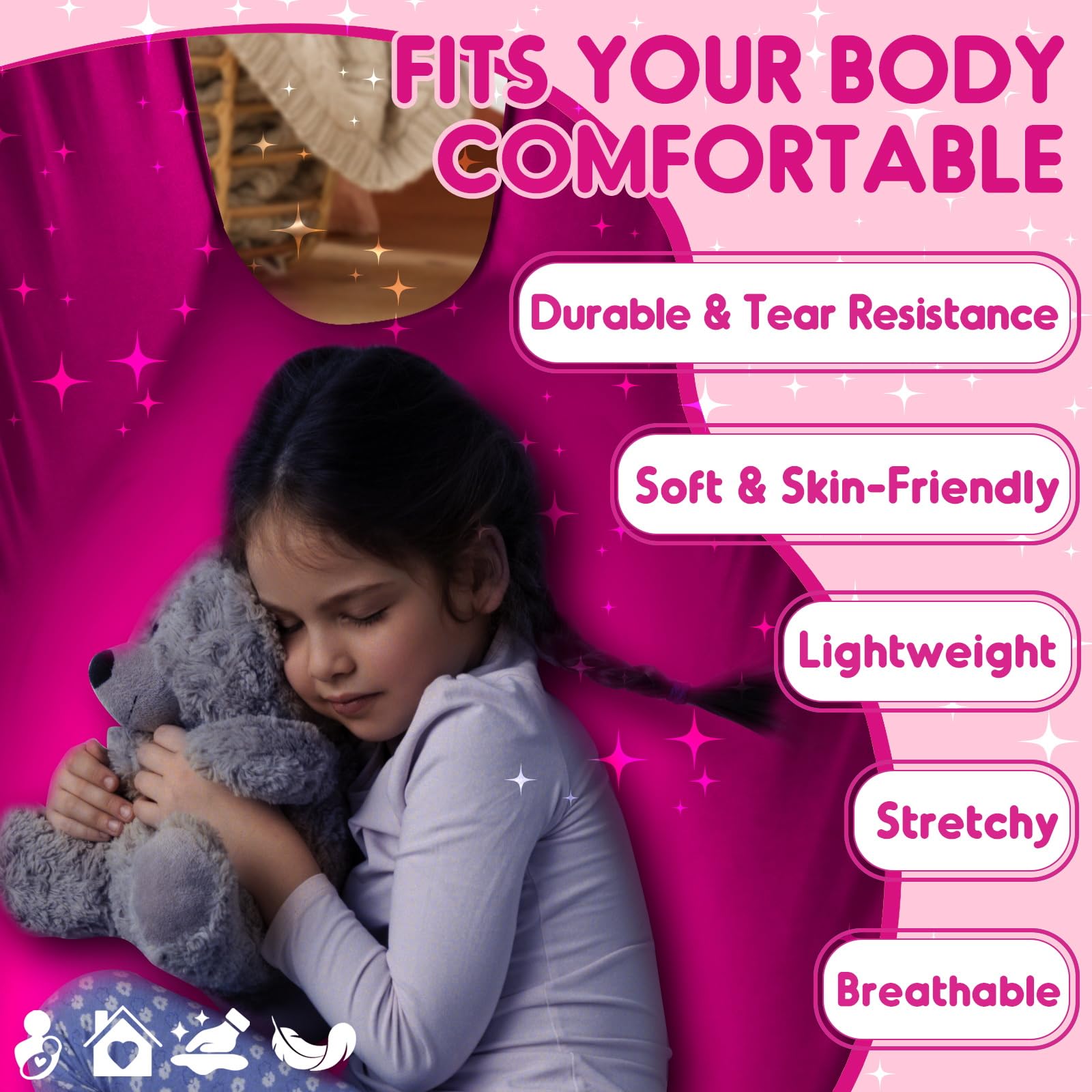 Chihee sensory swing hardware included for secure setup and mounting.