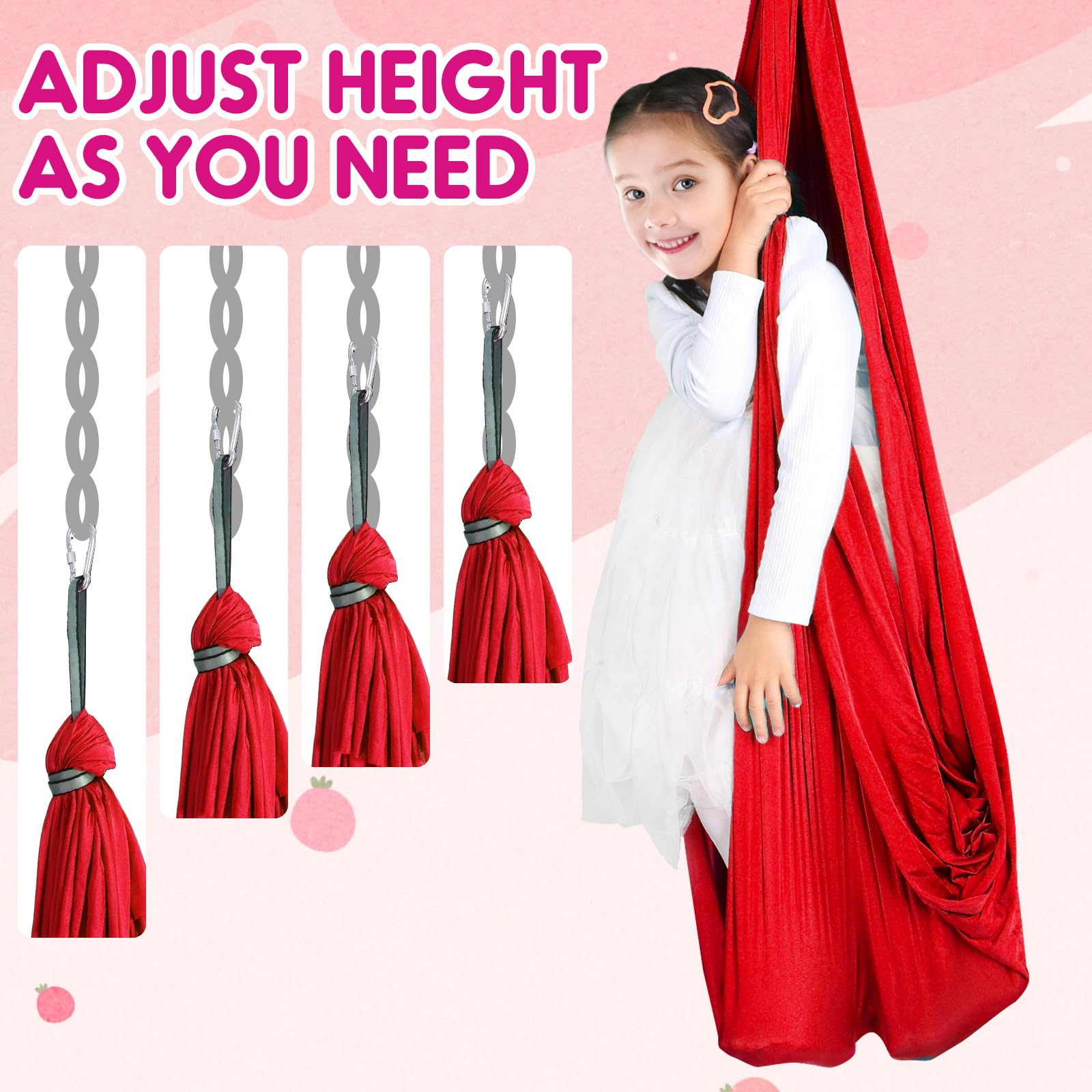 Chihee sensory swing lightweight and easy to store for portable use.