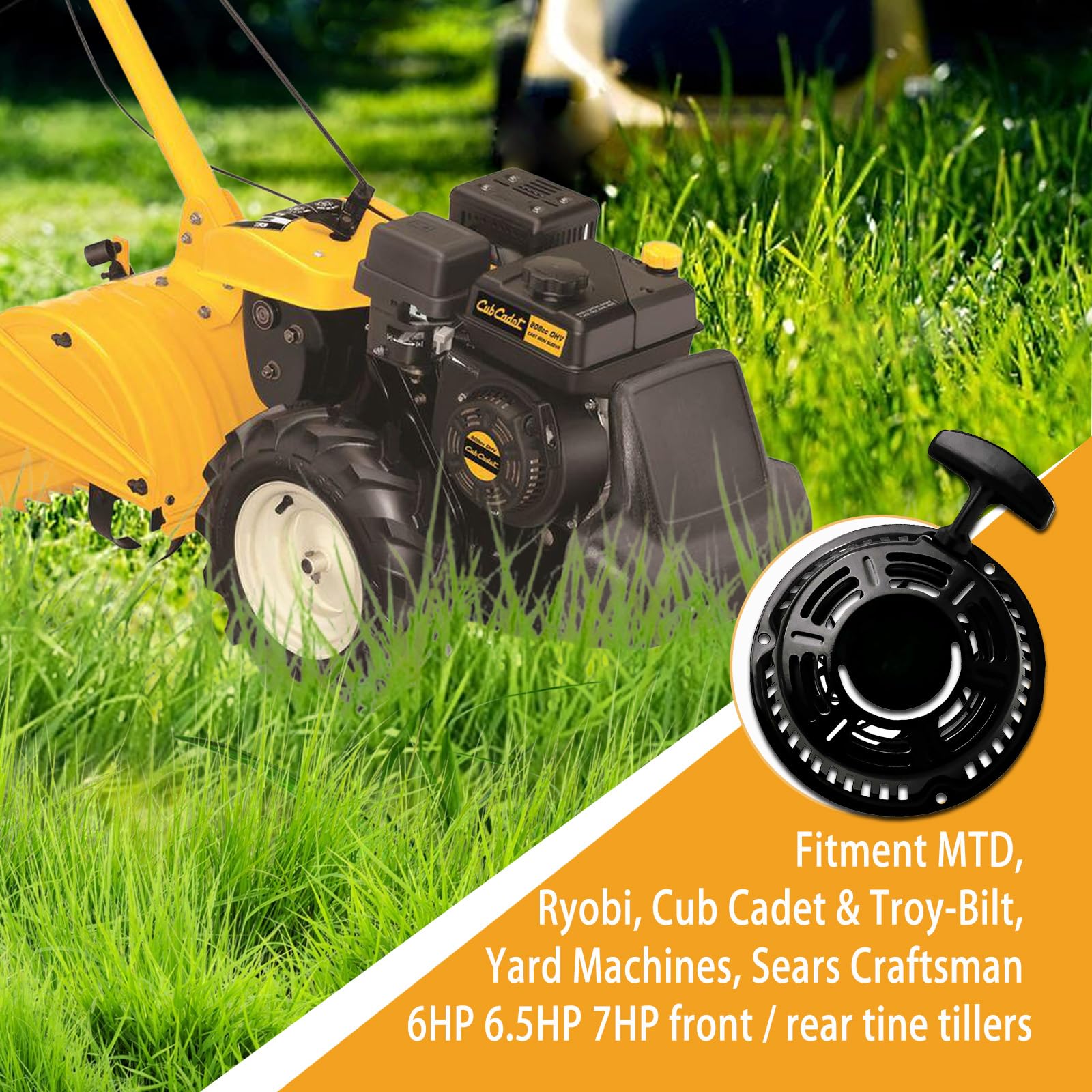 Durable recoil starter for 170-series Troy-Bilt models; broad compatibility.