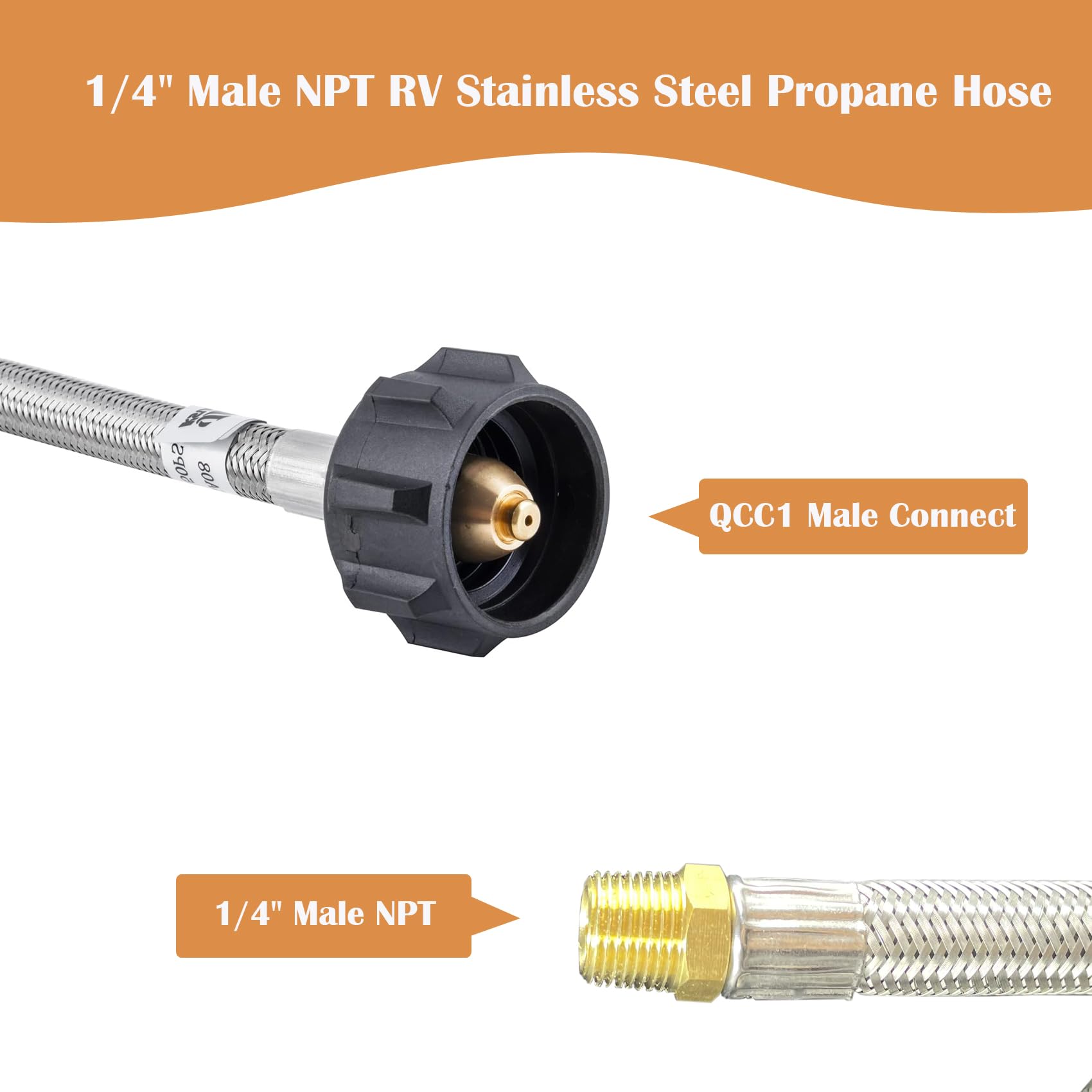CHILIPILI QCC1-Type1 propane adapter with hand wheel enables tool-free, quick connection.