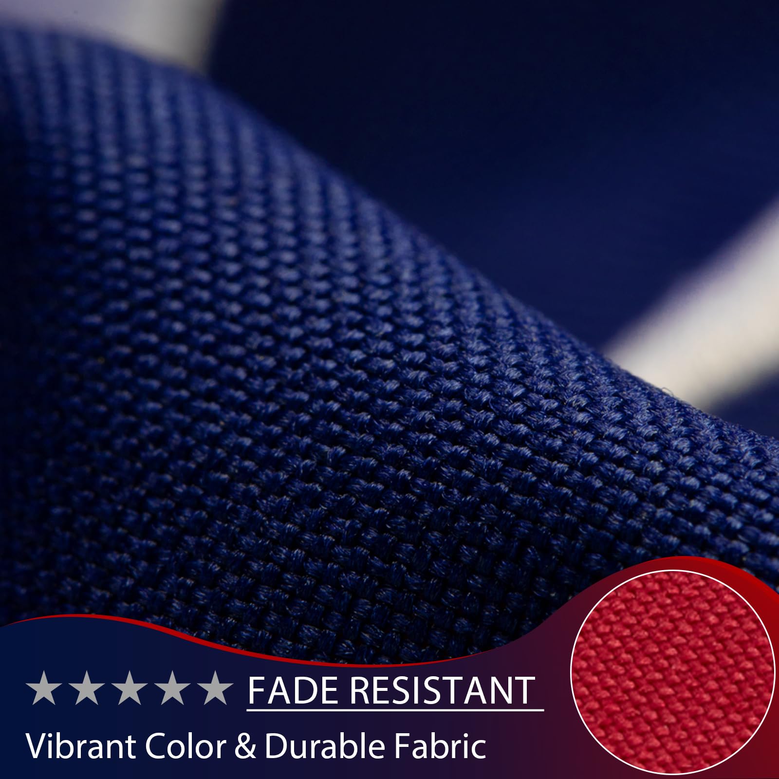 Chillchard flag with embroidered stars on blue field and durable stripes.