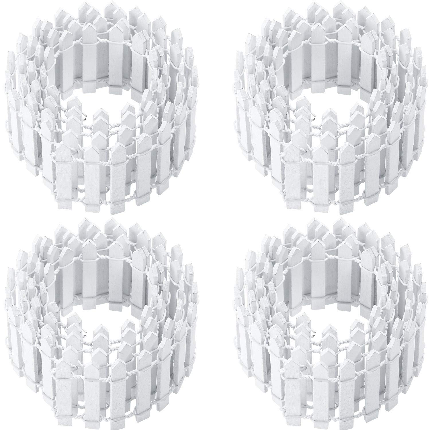 Chinco fairy fence wood picket 35inch white, ideal for fairy gardens and dollhouses.