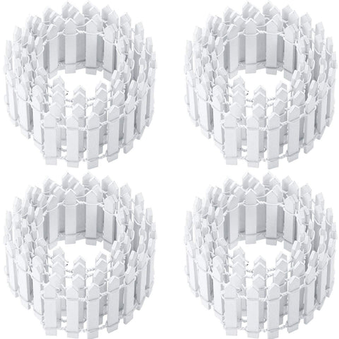 Chinco fairy fence wood picket 35inch white, ideal for fairy gardens and dollhouses.