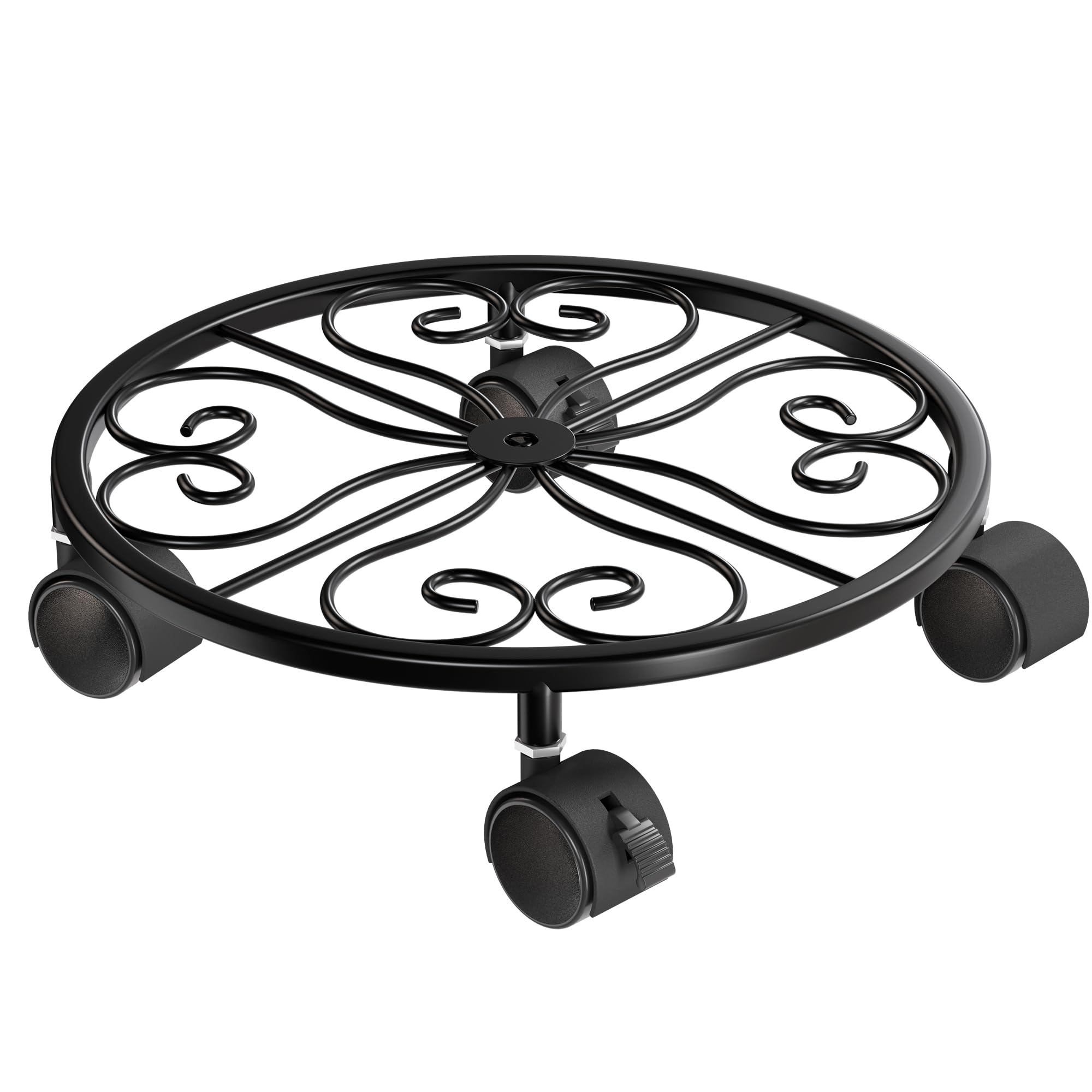 Chinpakden plant stand base with wheels enables easy moves and floor protection.