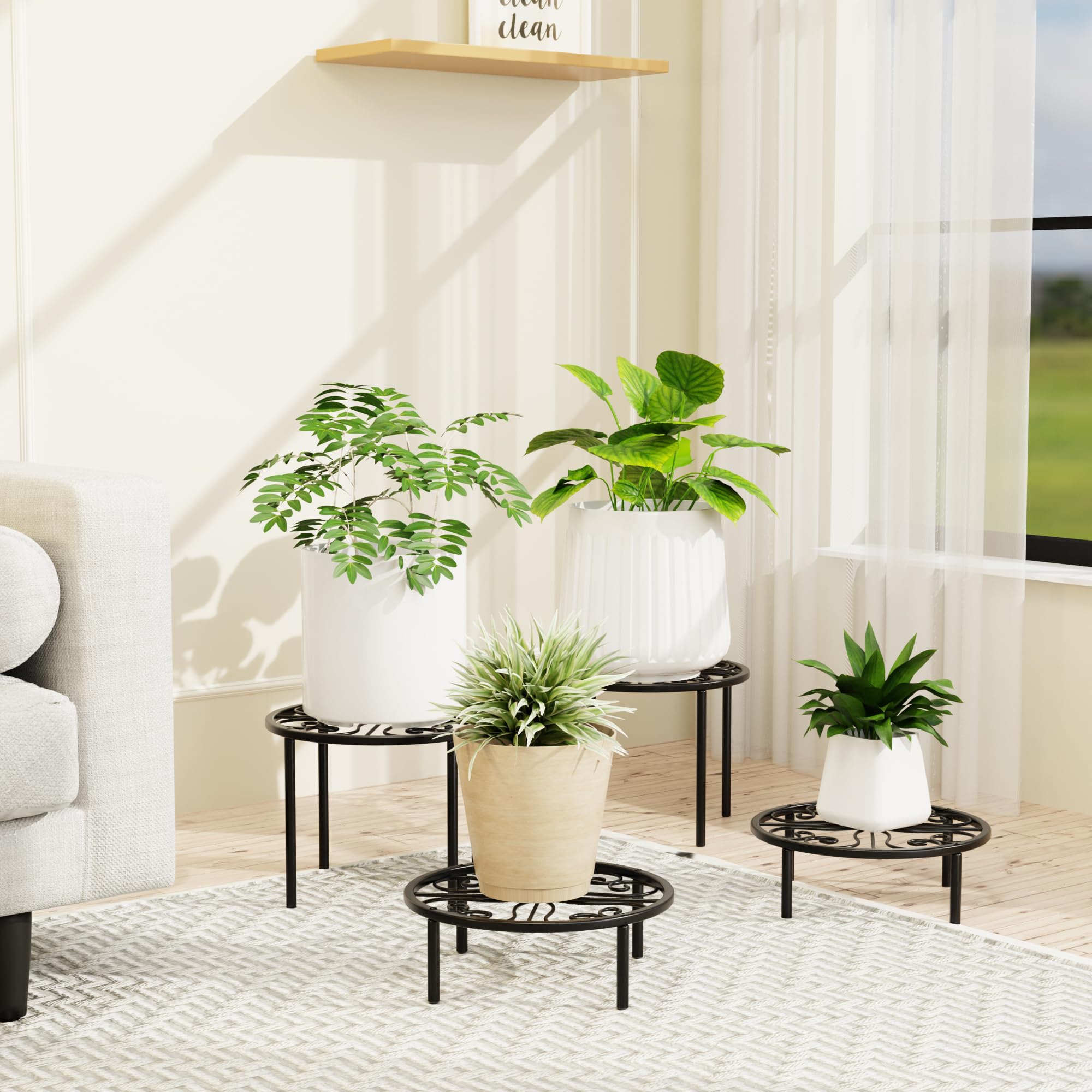 Chinpakden 60lbs capacity stand supports heavier pots securely