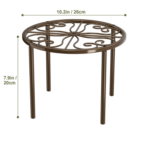 Chinpakden 60lbs-capacity plant stand securely holds multiple pots