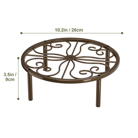 Chinpakden stand holds plants up to 60 lbs for versatile display.