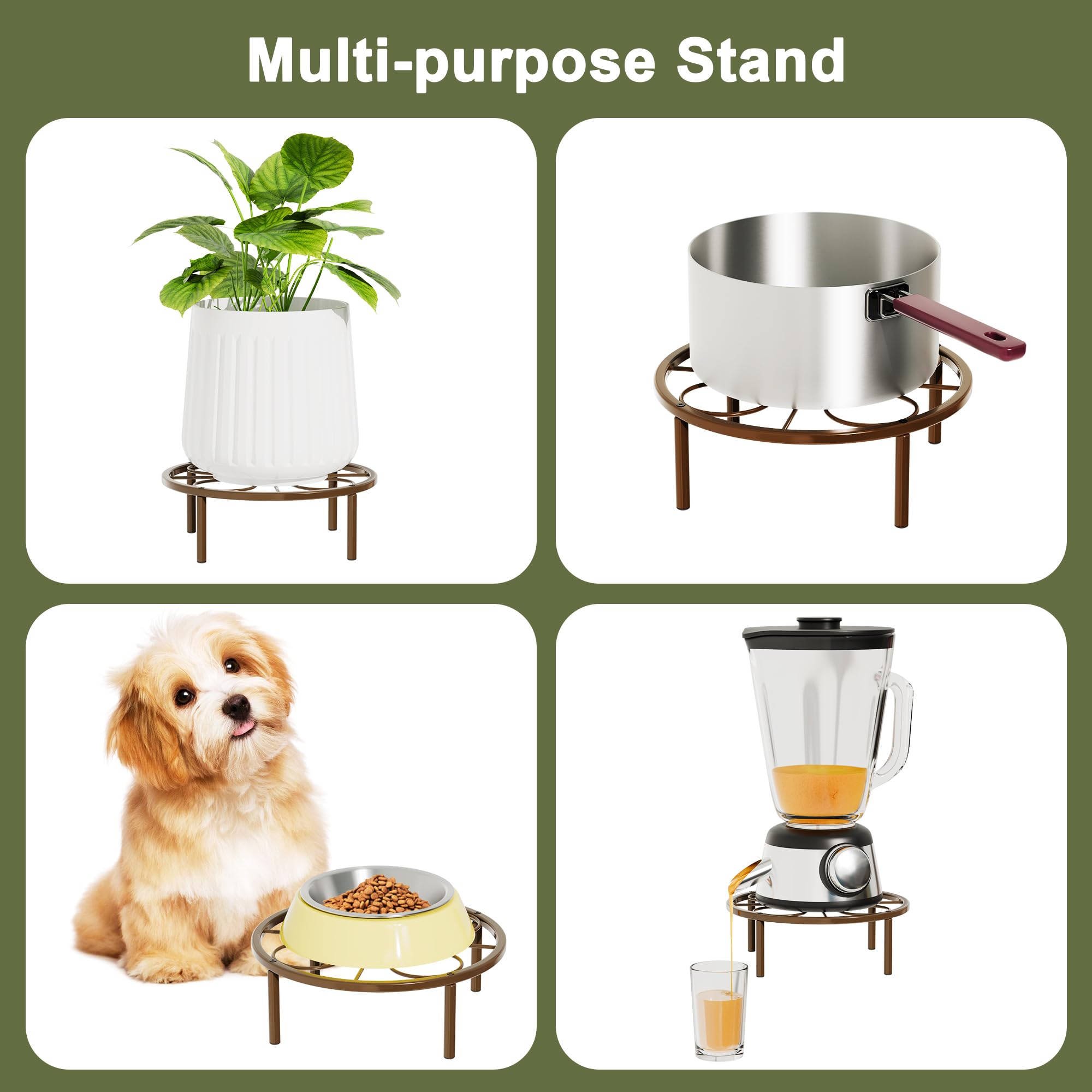 Chinpakden Brown Plant Stand closeup-pattern emphasizes decorative flower motifs.