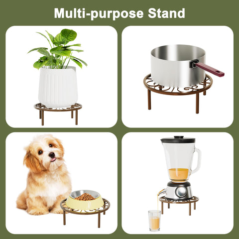 Chinpakden brown plant stand fits compact indoor corners.
