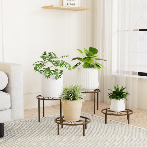 Chinpakden brown plant stand forged steel construction feels sturdy.