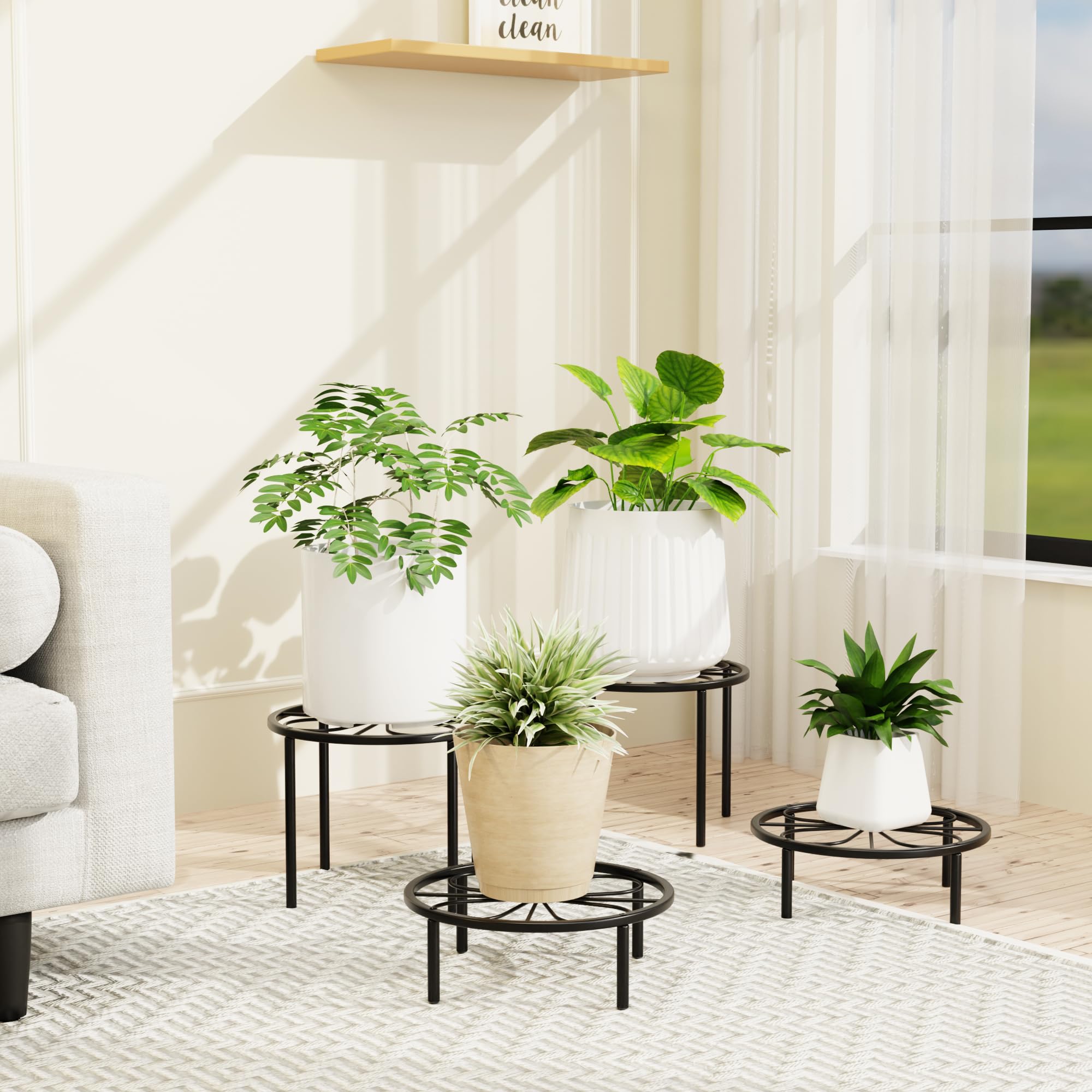 Chinpakden easy-assembly plant stand simplifies setup without tools.