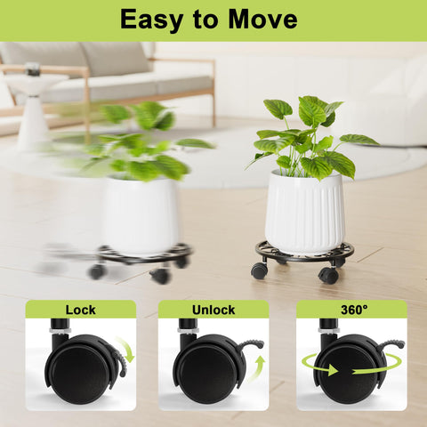 Chinpakden heavy-load capacity supports large pots with stable mobility.