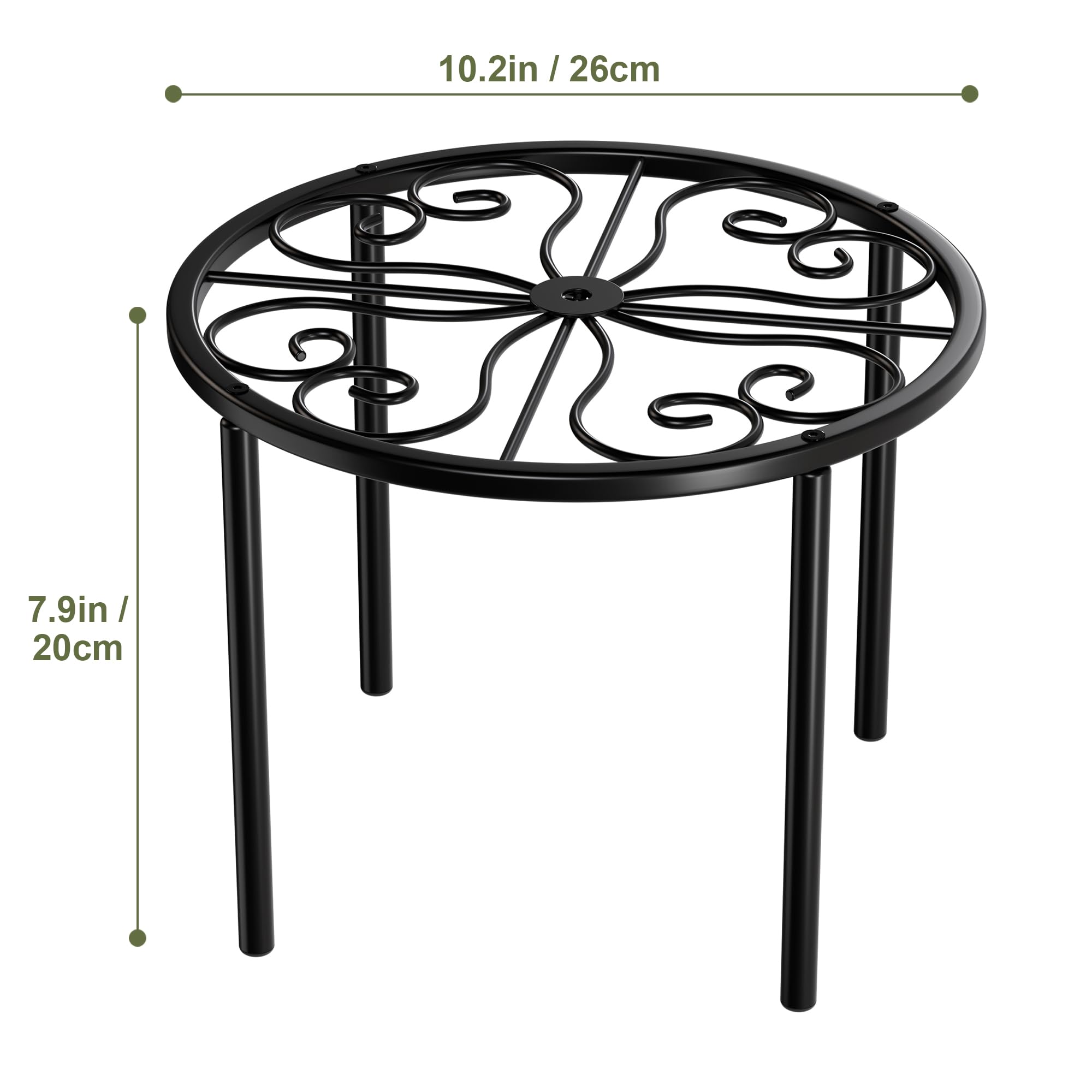 Chinpakden patterned stand adds decorative charm to plants