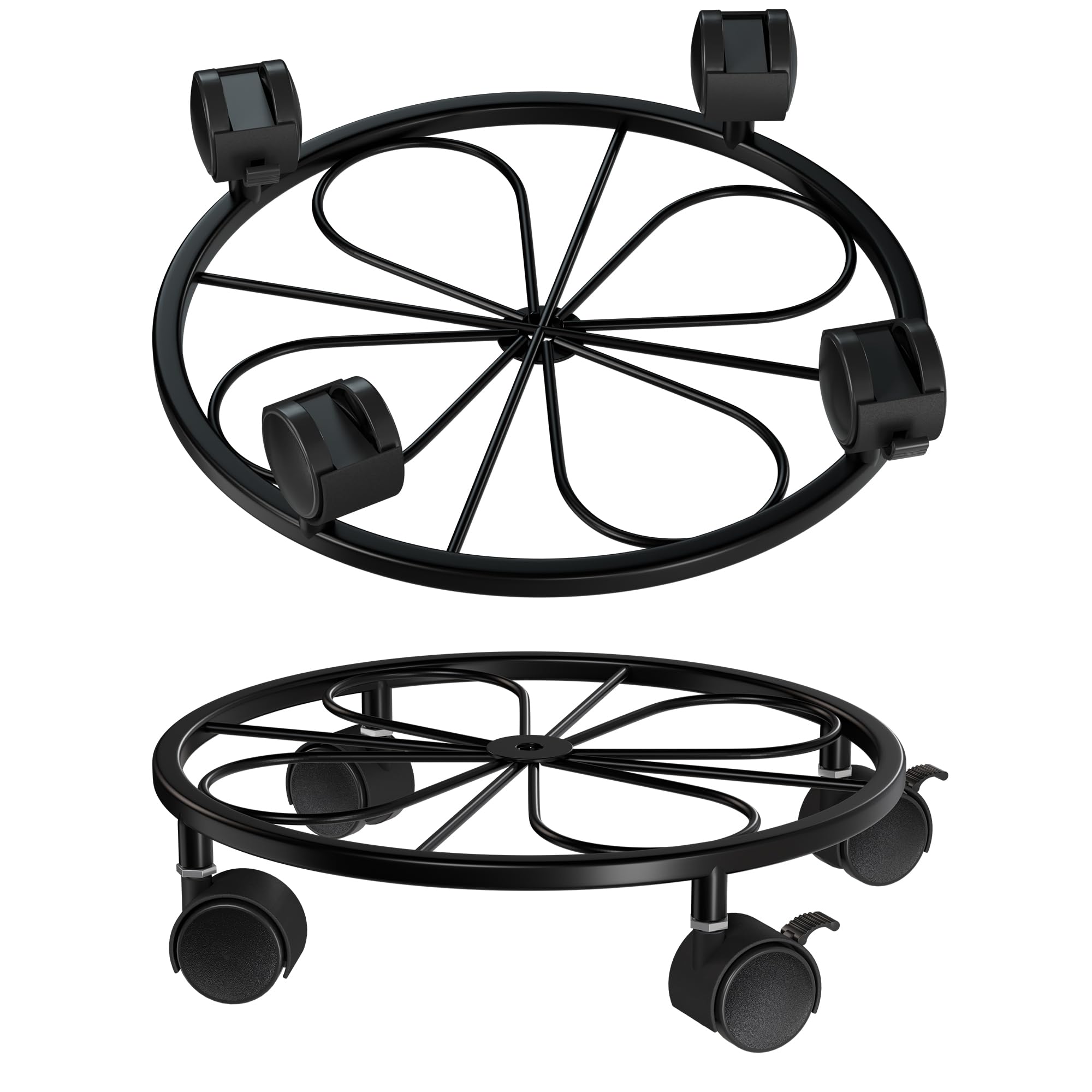 Chinpakden two-pack plant caddy with wheels for easy relocation of heavy pots.