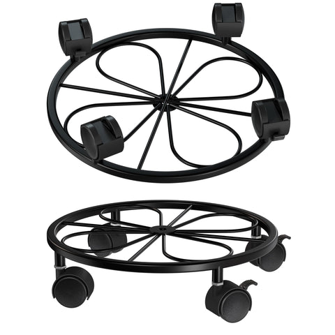 Chinpakden two-pack plant caddy with wheels for easy relocation of heavy pots.